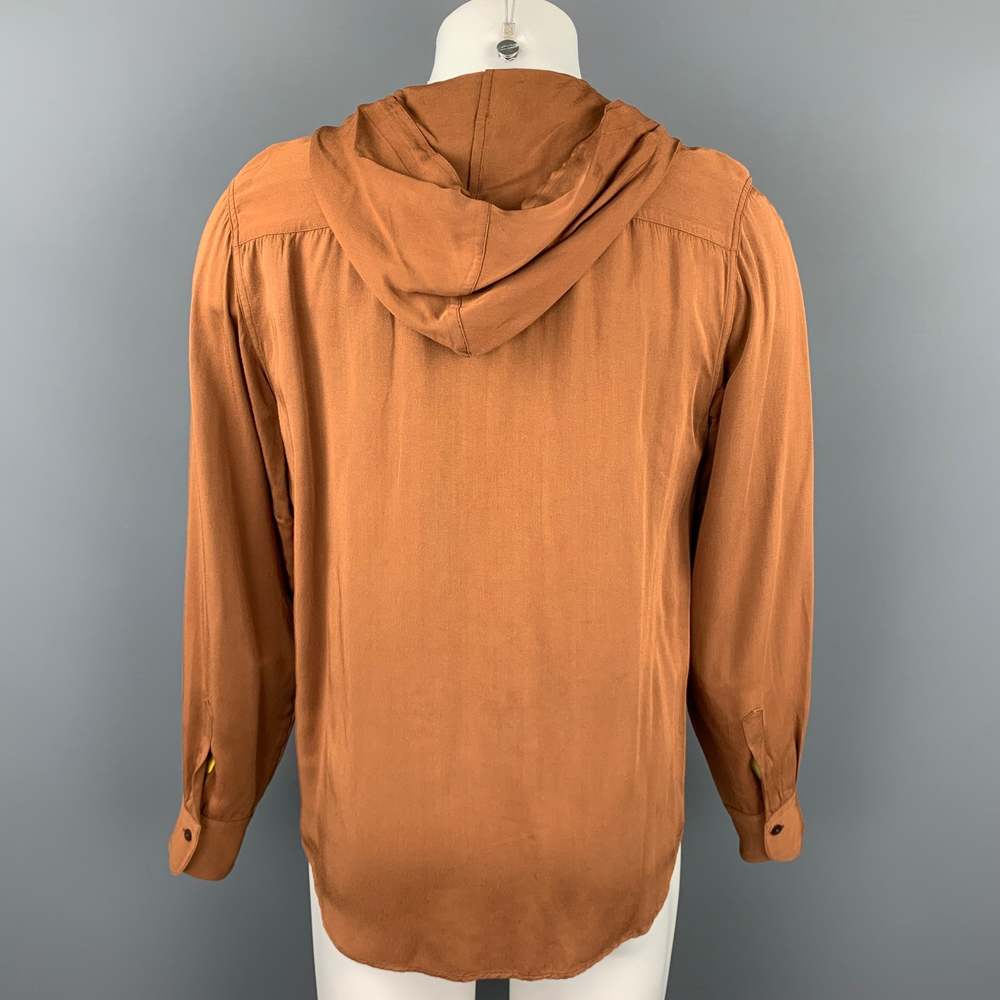 Vintage JEAN PAUL GAULTIER Size 40 Tan Cotton Hooded Shirt Jacket - Picture 4 of 5